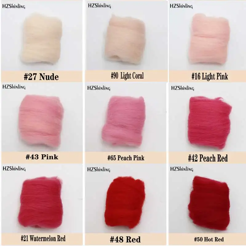 9 видов цветов иглы для валяния комплект 42 цвета волокна шерсти ровинг ботинки с