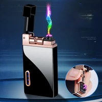 personality creative gravity induction double arc lighter shake creative usb charging windproof lighter smoke accesoires briquet