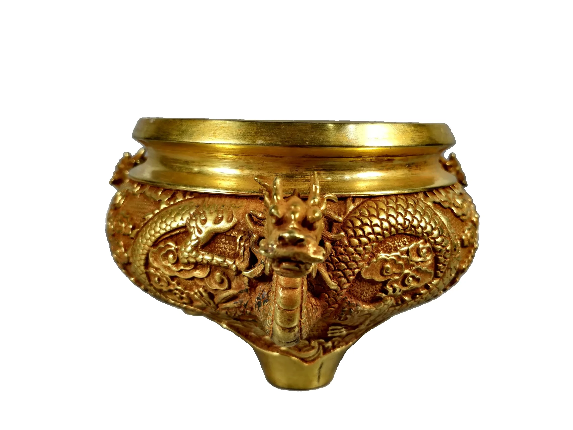 

Laojunlu горелка из фиолетовой меди с позолоченным драконом ручной работы, Античная бронзовая коллекция шедевров, коллекция сопутствующих кит...