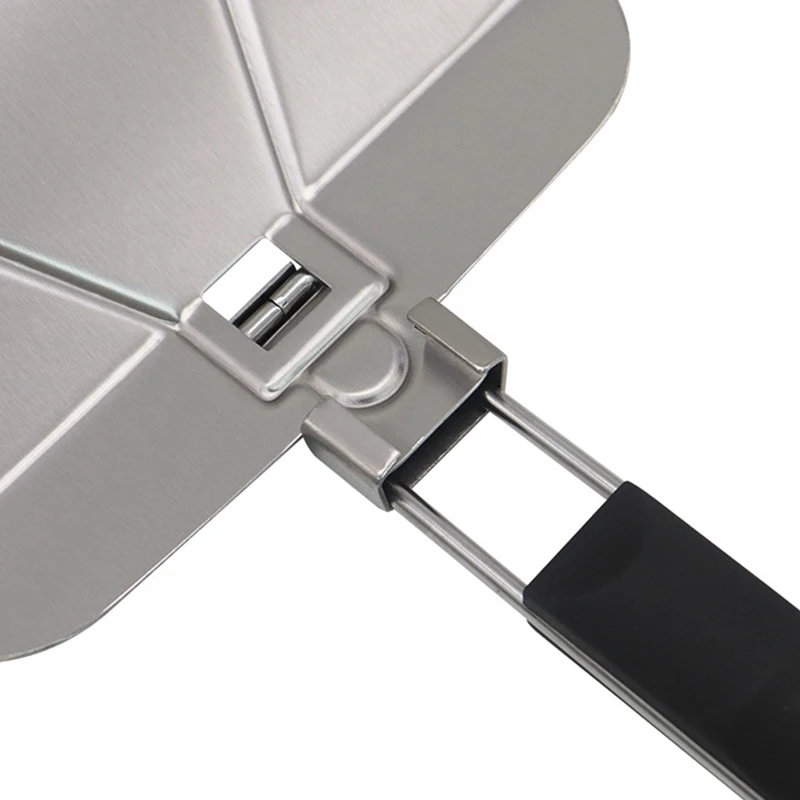 Пицца лопатка из нержавеющей стали пицца кожура со складной ручкой для домашней