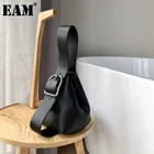 Женская однотонная сумка EAM, черная элегантная сумка через плечо с цепочкой, брендовая дизайнерская Роскошная Дамская дорожная сумка HE122, осень 2021