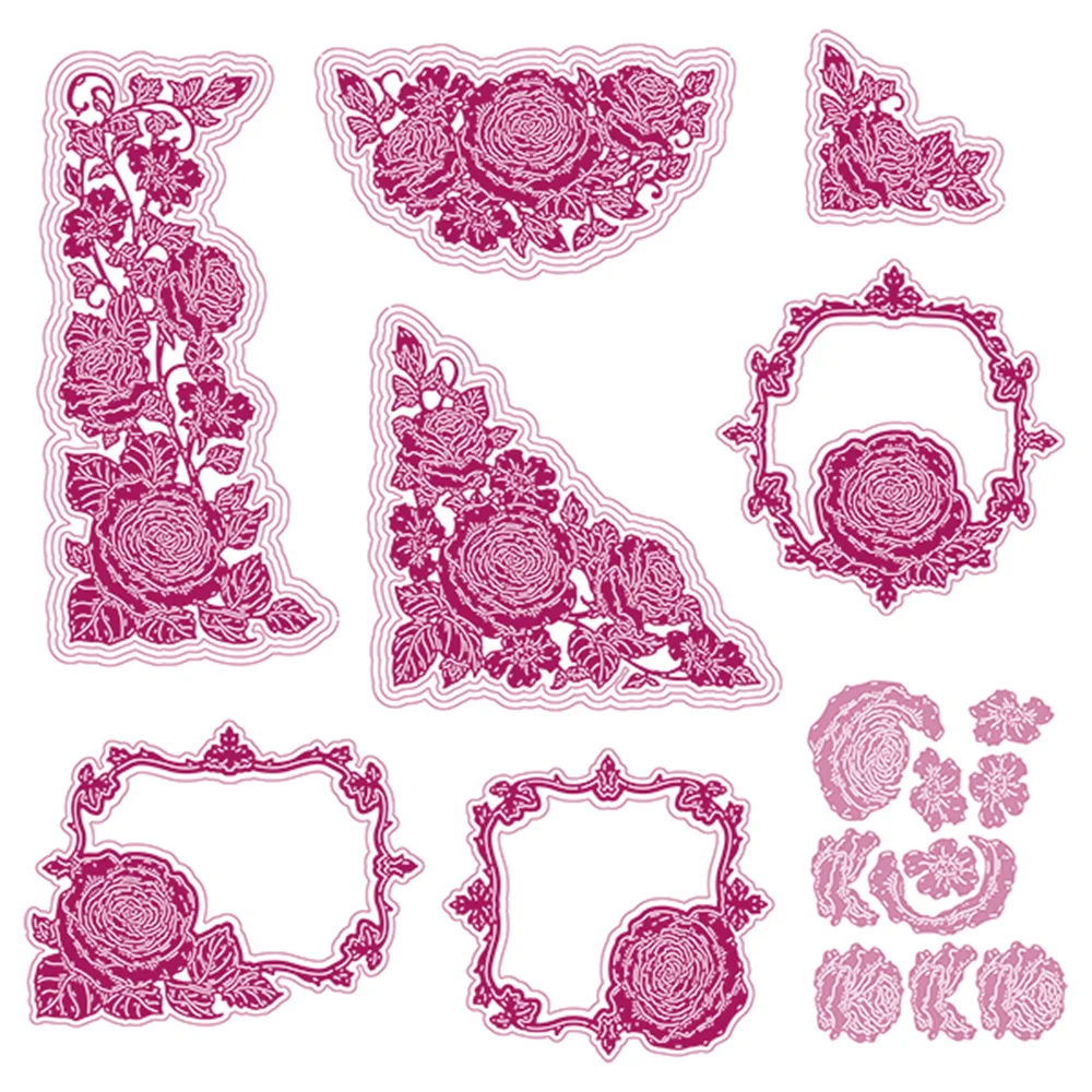 

Carnation Crafts Vintage Blooms Metal Cutting Dies 2021 Newest Gift Card Series Scrapbook Paper Knife Mould Blade Punch Stencils