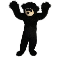 black fursuit cute plush bear mascot costume unisex animal role playing fuesuit costume cartoon character costume