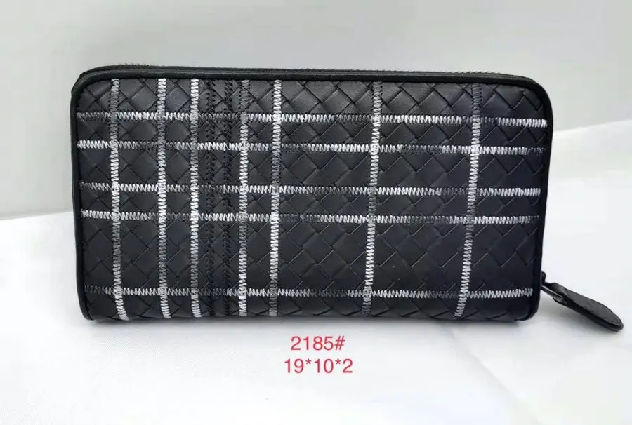 

2022 new leather woven men's clutch bag business wallet envelope clutch bag