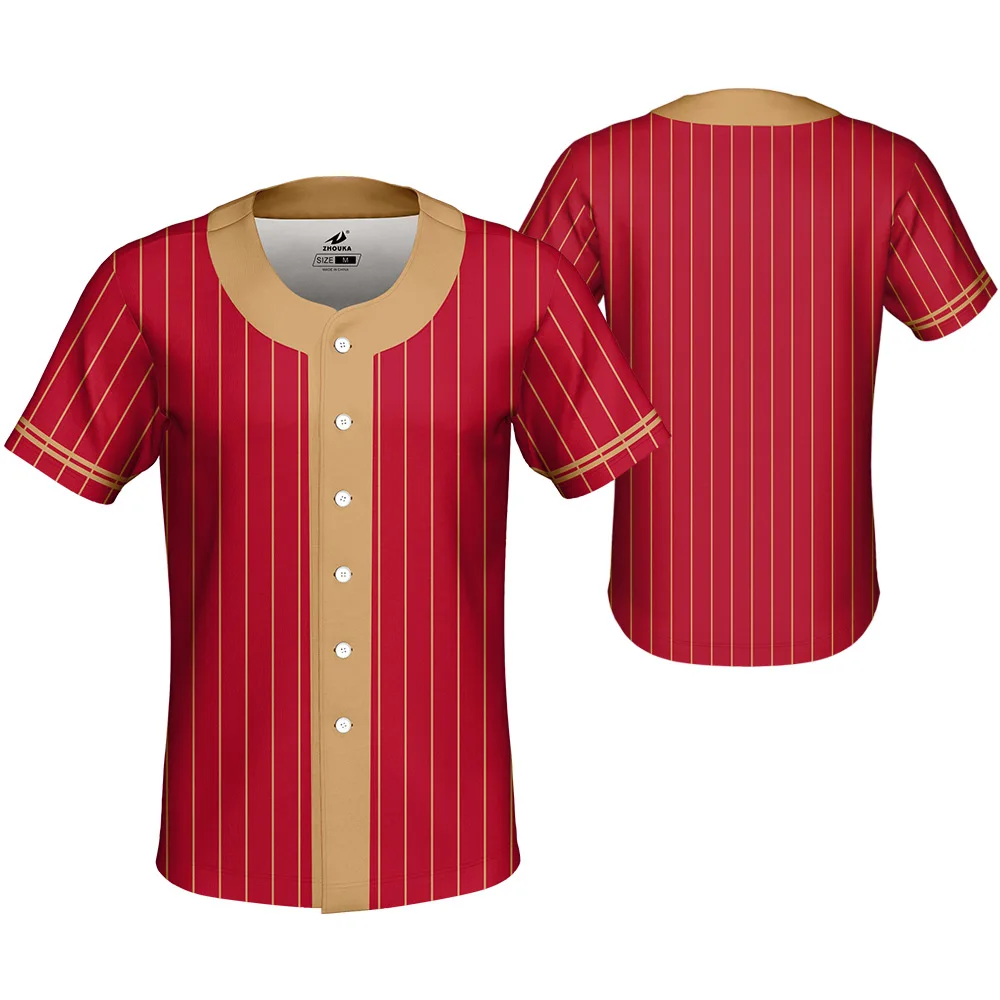 Мужская бейсбольная рубашка мужская с сублимационным номером сорочка Homme