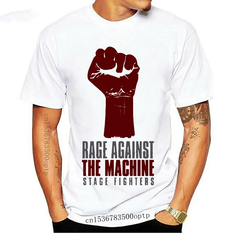 

New 100% Cotton Rage Against the Machin Logo Printed T-shirt Short Sleeve Casual Basic Tops Cool Tee Men Shirts women tshirt