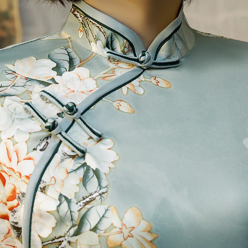 SHENG COCO красивое китайское платье Qipao современное вечернее женское длинное
