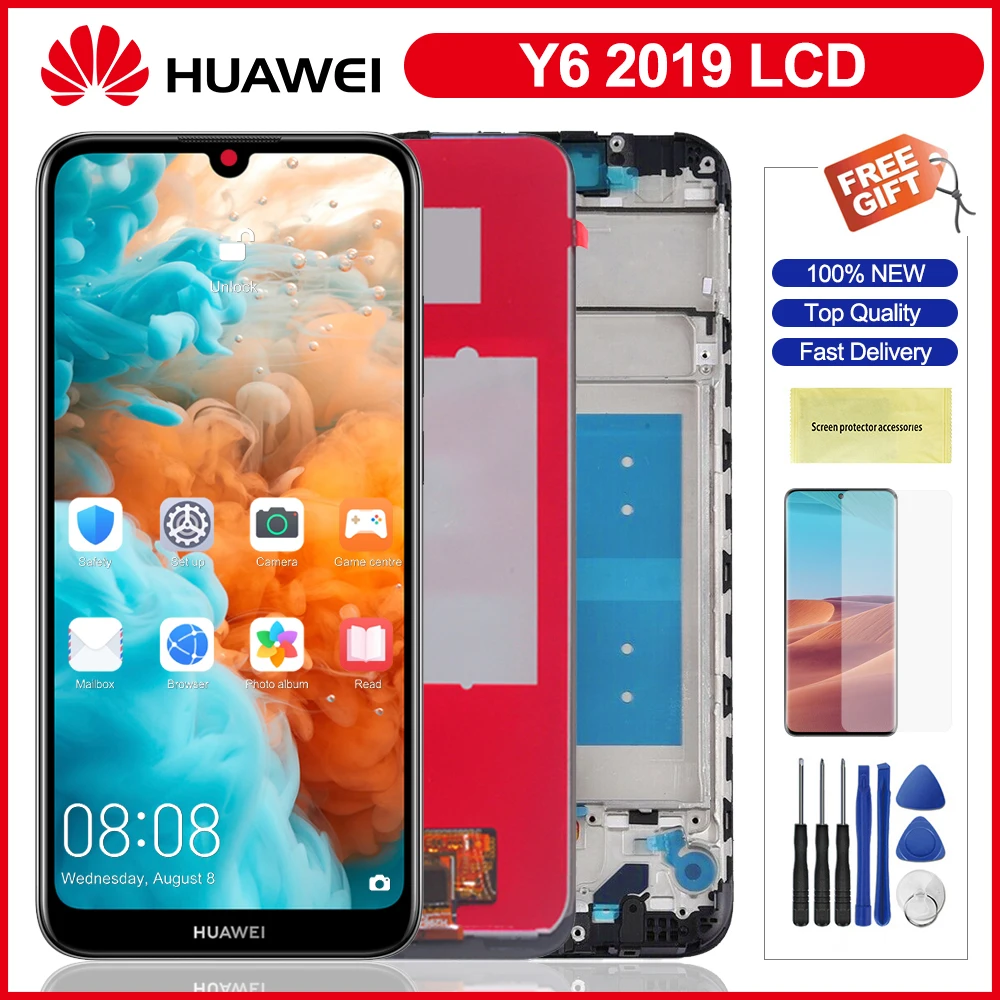 ЖК дисплей 6 09 дюйма для Huawei Y6 2019 сенсорный экран панель дигитайзер в сборе Pro / Prime