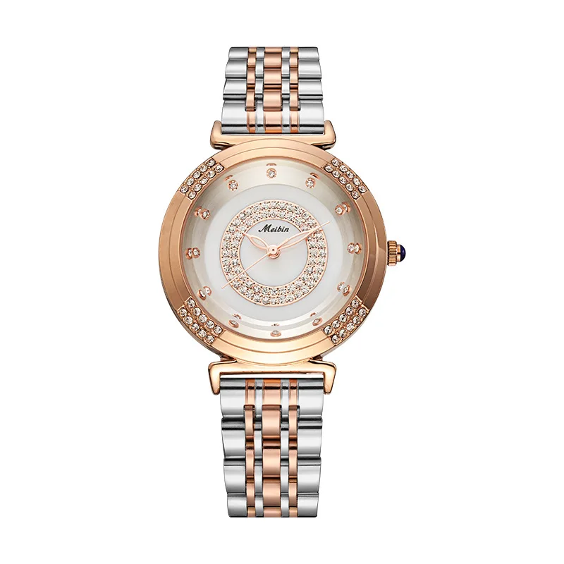 

MEIBIN Watch Women Luxury Fashion Casual 30M Waterproof Quartz Watches Genuine Steel Strap Sport Ladies Elegant Wrist Watch 2021
