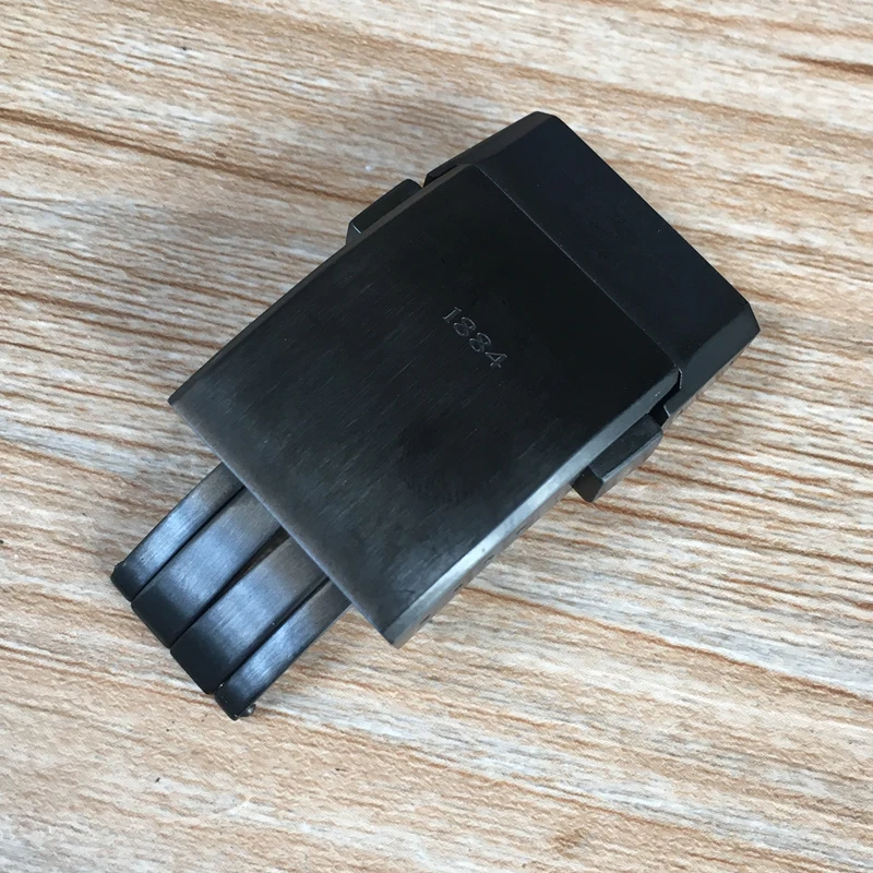 Top Quality 316L 20mm Brushed Silver Black Stainess Steel Buckle For Breitling Rubber Nylon Watchband Clasp lock