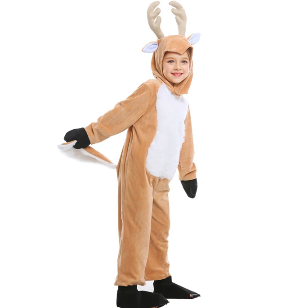 Детский костюм оленя для косплея Рождественская вечеринка животное олень