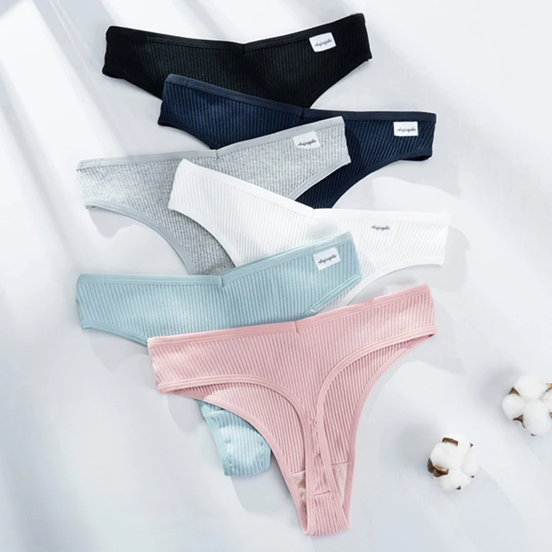 3 шт./компл. Трусы-стринги Хлопковые женские трусы сексуальное женское нижнее