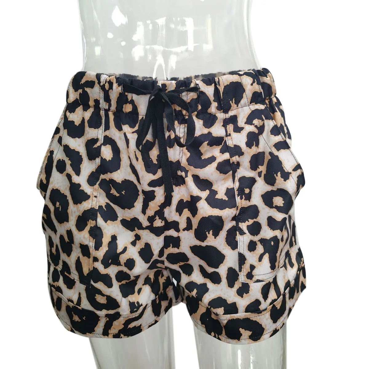 

2020 Summer Women Casual Shorts Loose Pocket Solid Trousers Elastic High Waist Short Trousers S-2XL