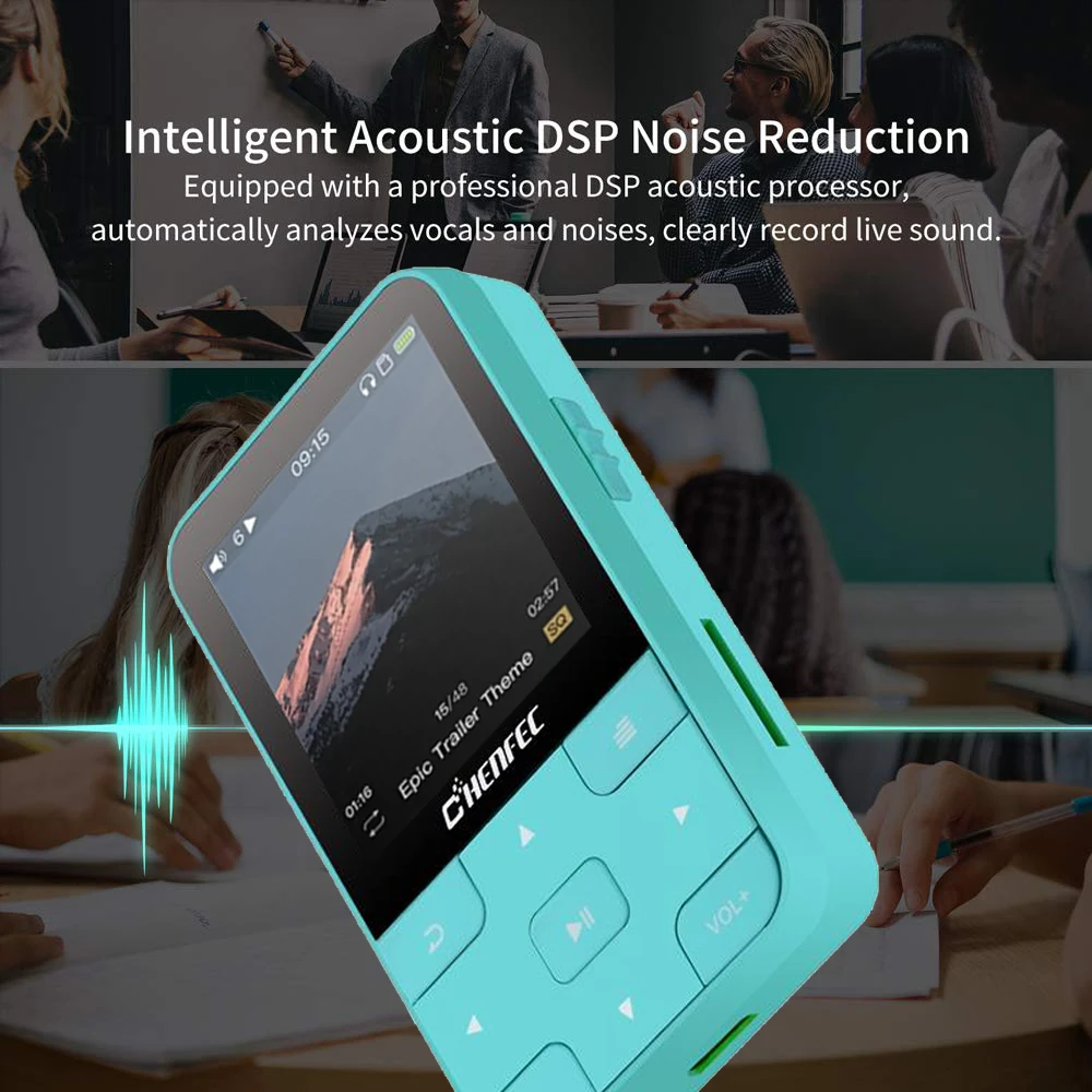 Мини MP4 плеер с клипсой Bluetooth 4 2 музыкальный без потерь FM радио диктофоном видео