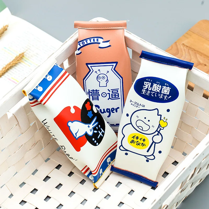 

Creative Snacks Shape Pen Bag Japanese Fun Students Zipper Stationery Bag for Girls Stationery Kawaii Pencil Bag