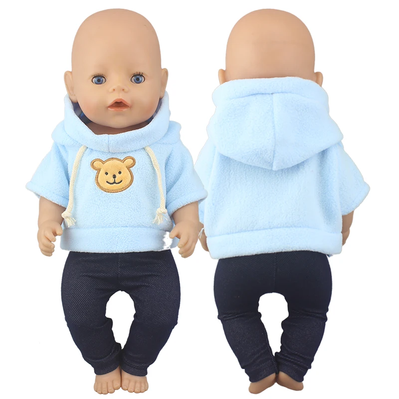 Костюм с милым медведем для детской куклы 43 см одежда 17-дюймовых кукол