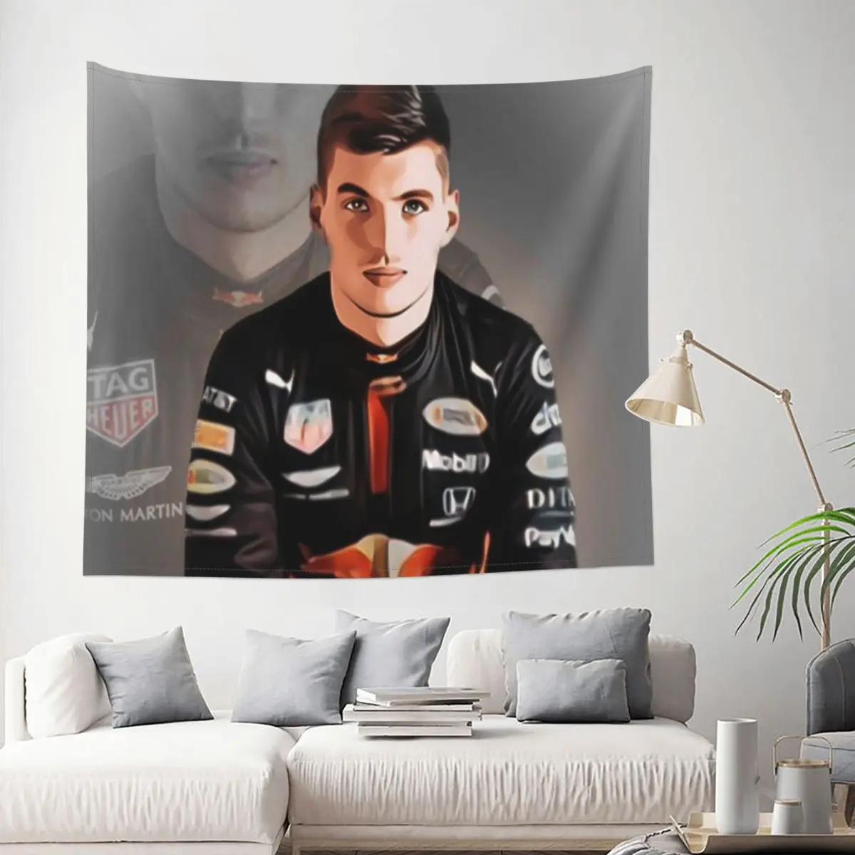 

Max New Tapestry Verstappen F1 Formula Decoration Wall Room Home Decor Hanging Living room Kawaii Pattern Style