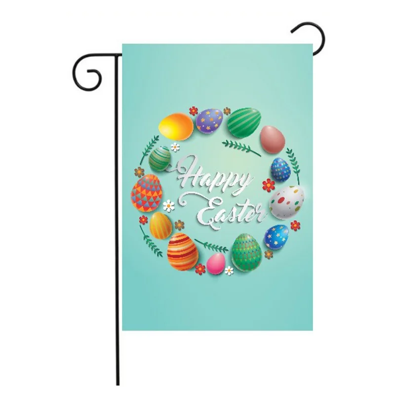 

Easter Garden Flag Indoor Outdoor Home Eggs Flowers Bunny Rabbit Flag Yard Decoration Flag Banner Memorial banner
