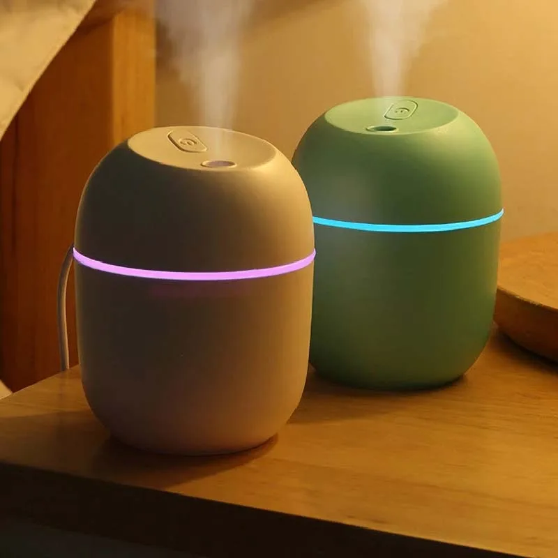 

2021 Ultrasonic Mini Air Humidifier 220ML Aroma Essential Oil Diffuser for Home Car USB Fogger Mist Maker with LED Night Lamp