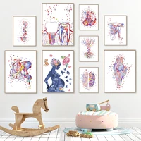 human anatomy poster medical education wall art colorful canvas painting wall pictures medical student gift doctor office decor