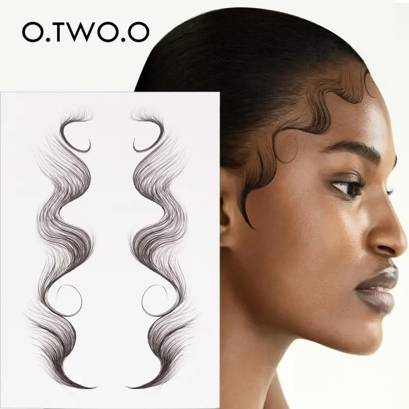 Hair Tattoo Sticker 9 Styles Waterproof Hair Edges Tattoo Long Lasting Hair Temporary Tattoo Sticker Natural Fake Bangs Tatoo