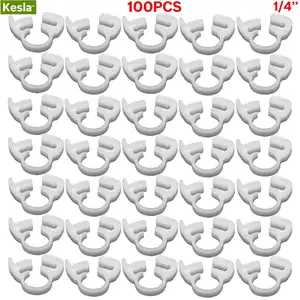 Нейлоновые зажимы 14 дюйма для поливочного шланга 47 мм, пластиковая защелка, зажим с храповым механизмом для сада, теплицы, охлаждающей жидкости, мягкая трубка для шланга, силиконовая трубка