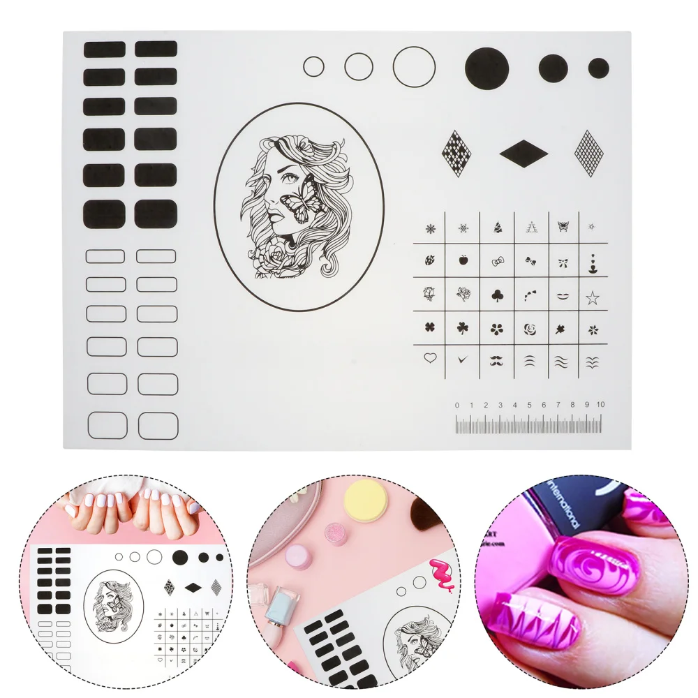Акриловый коврик для обучения ногтям силиконовый тренировочный лист практики