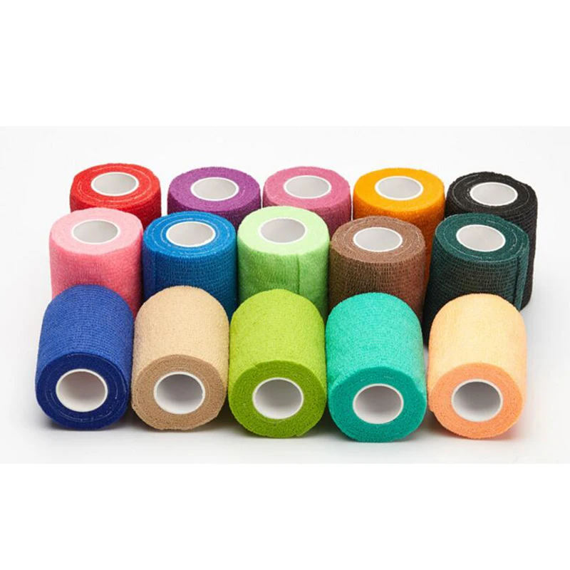 1Pcs Protective Self-adhesive Elastic Bandage Color Non-woven Self-adhesive Bandage Tattoo Bandage Medical Tape For Camping Sports