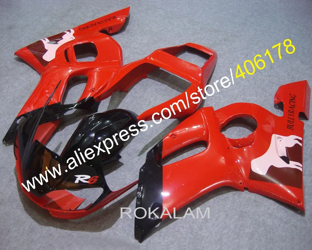

YZF600 R6 98-02 Body Kit For Yamaha YZF R6 1998-2002 Sport Bike Red Black Fairings (Injection Molding)
