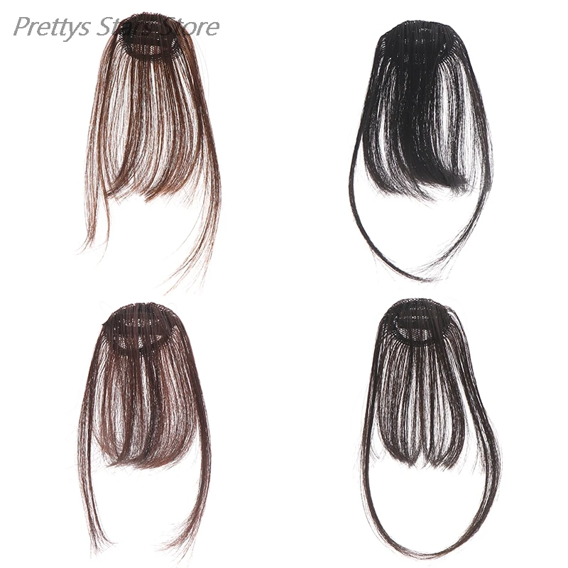 

Hair Clips Fringe Hair Pieces False Synthetic Hair On The Clips Front Neat Bang 1 Pc