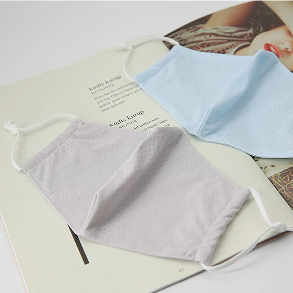 

3PCS Summer New Adult Unisex PM2.5 Outdoor Mouth Mask Washable Reusable Breathable Chiffon Face Mask Protection mascarillas