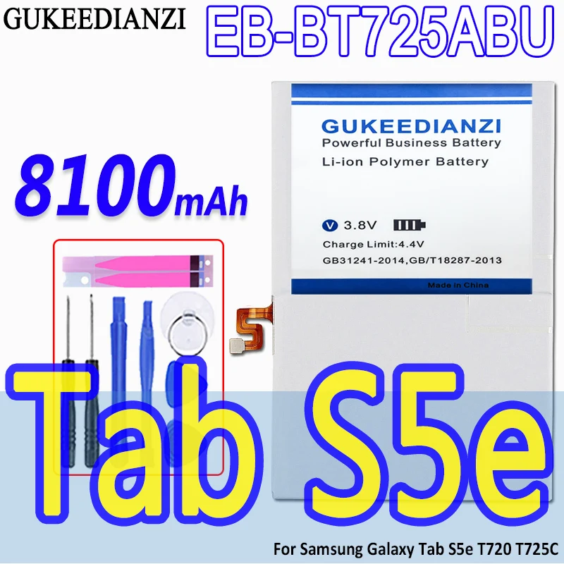 

GUKEEDIANZI аккумулятор с высокой емкостью EB-BT725ABU 8100 мАч для Samsung Galaxy Tab S5e T720 T725C акумуляторная батарея