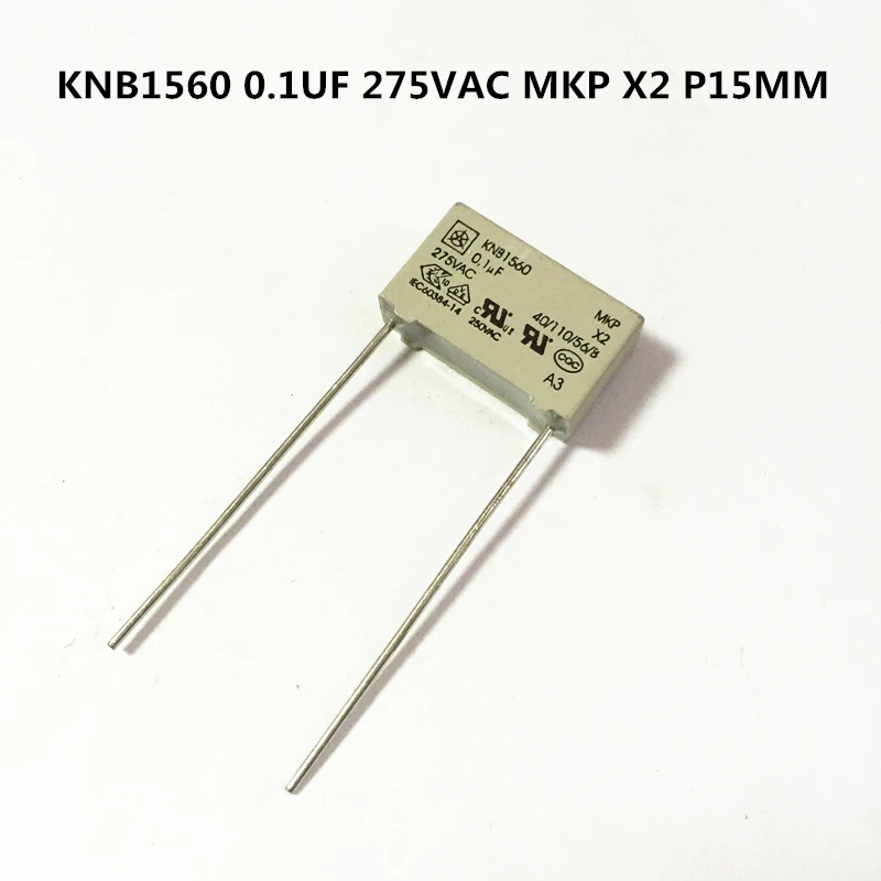 Конденсатор безопасности Knb1560 0 1 uf 275vac104 Mkp X2 P15mm Iskra