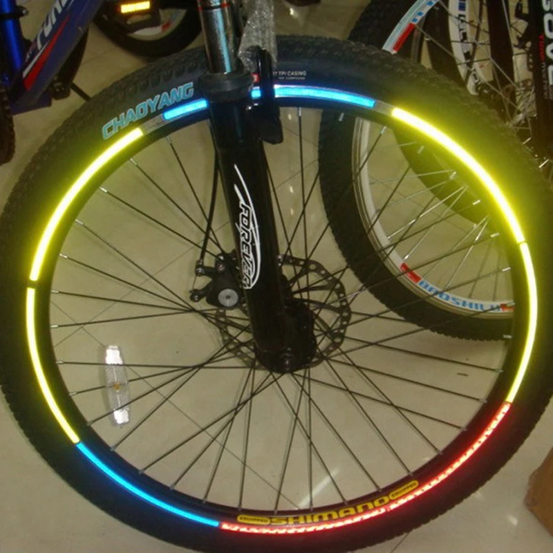 

1pc Bicycle Tire Reflective Sticker Fluorescent Reflector Cycling Wheel Rim Stickers Bike Wheel Reflect Cover Accessories