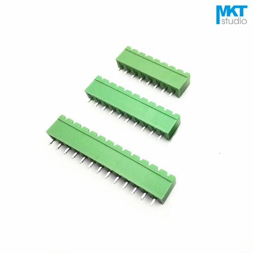 

500Pcs 15P 5.08mm Pitch Cover Sides Vertical Straight Pin Male Wire Terminal Block Connector