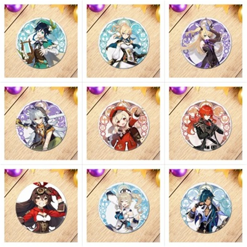 

1pc Online Game Genshin Impact Brooch Pin Badge Accessories For Clothes Backpack Decoration Children's gift Cartoon Badge 55mm