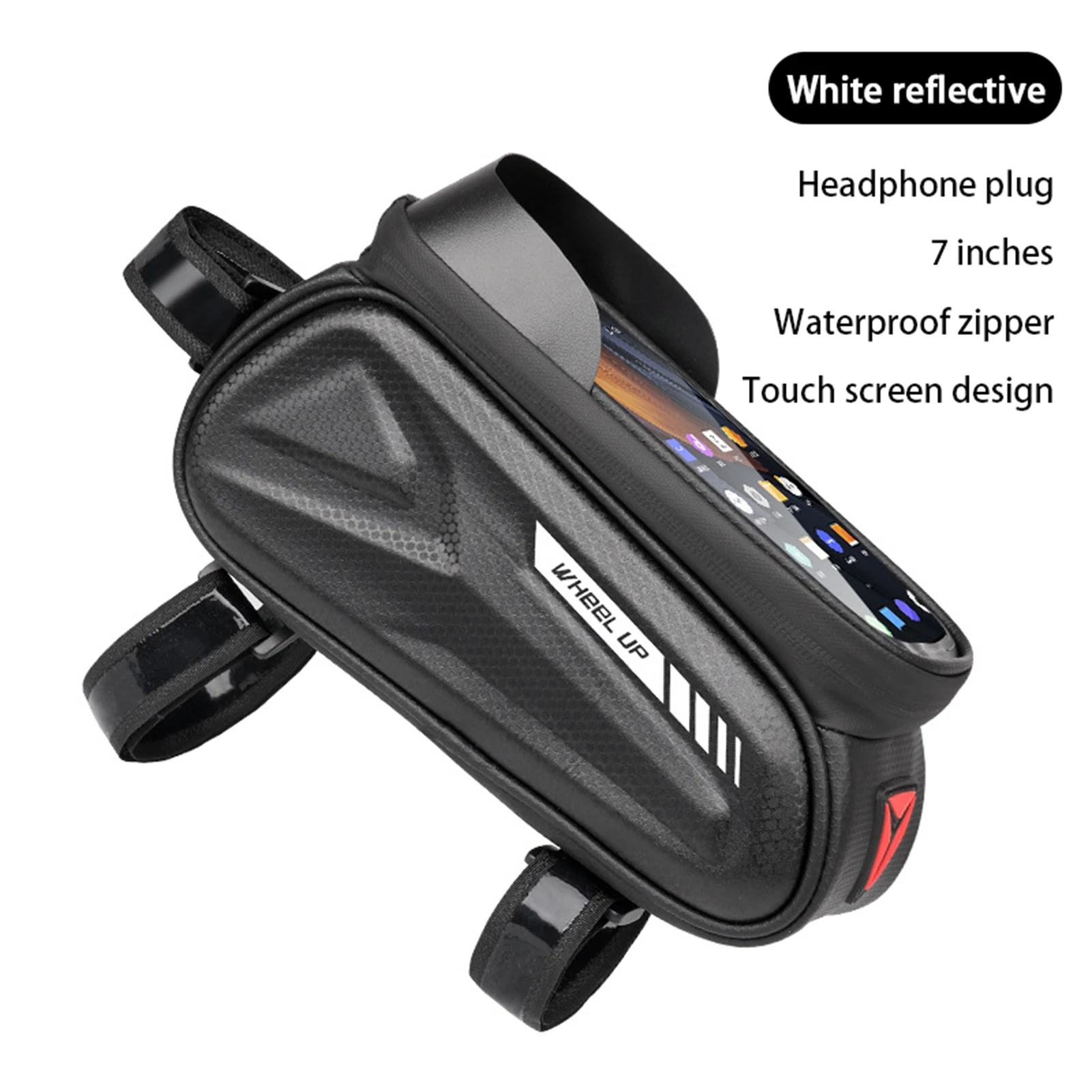 

Bike bag bicycle front phone holder TPU touch screen rainproof upper tube riding reflective mountain bike accessories #