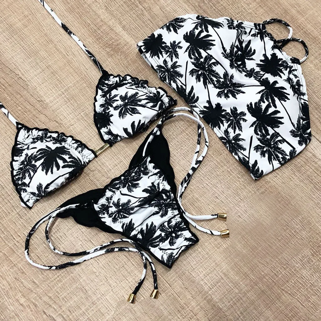 

Женский сексуальный блестящий летний купальник бикини с принтом независимое бикини 2020 женский купальник бикини Mujer # F