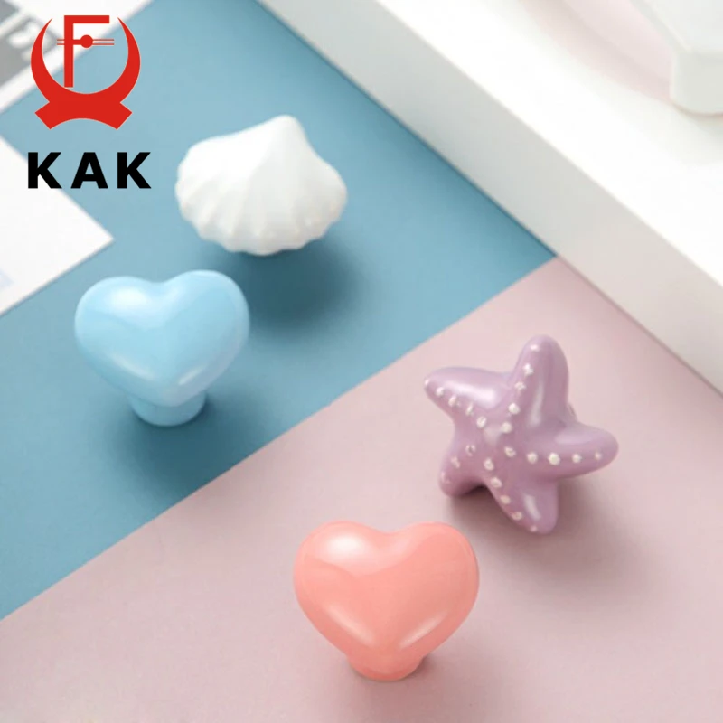 Керамические Мультяшные ручки KAK для мебели детской комнаты ящиков шкафов
