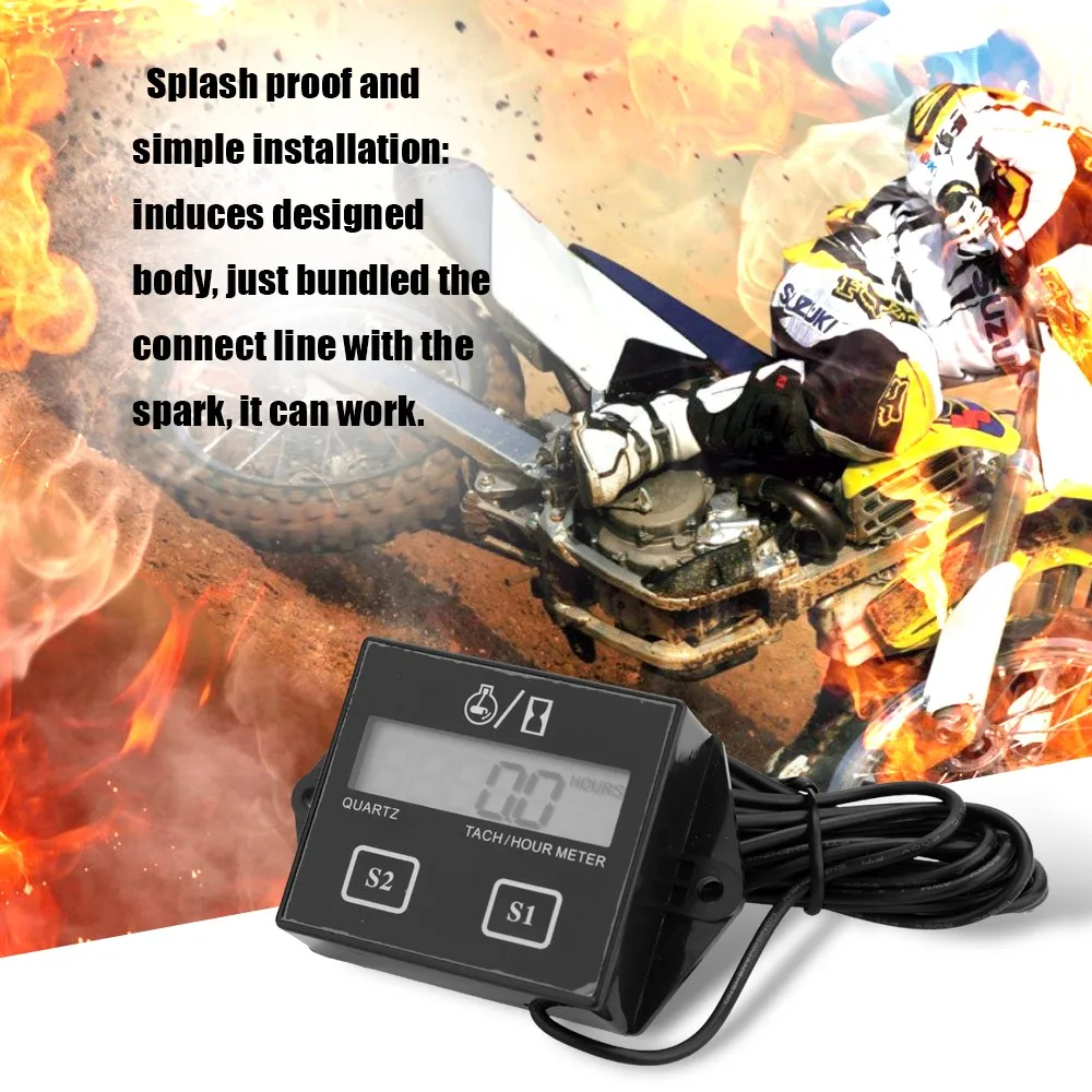 ЖК цифровой телефон измеритель часов двигатель Strok спидометр для автомобиля