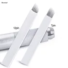 50 шт. микроблейдинг Tebori лезвия иглы татуировки иглы Перманентный макияж иглы 7 9 12 14 17 21 руководство лезвия для бровей