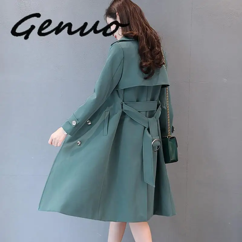 

Plus Size 5XL Windbreaker Female Spring Autumn New Casual Chic Loose Ladies Long Outerwear Trench Coat Women Basic Coat Tops