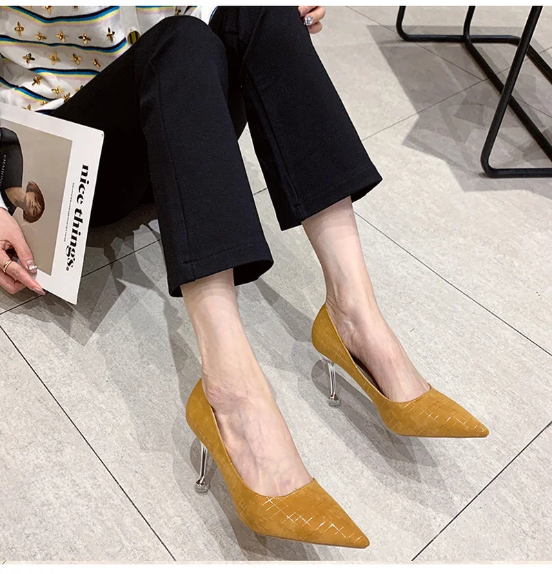 

Spring Fashion High Heels Pointed Toe Thin Heels Women Shoes Sexy Office Worker Ladies Pumps Female Shoes Zapatos De Mujer 2021