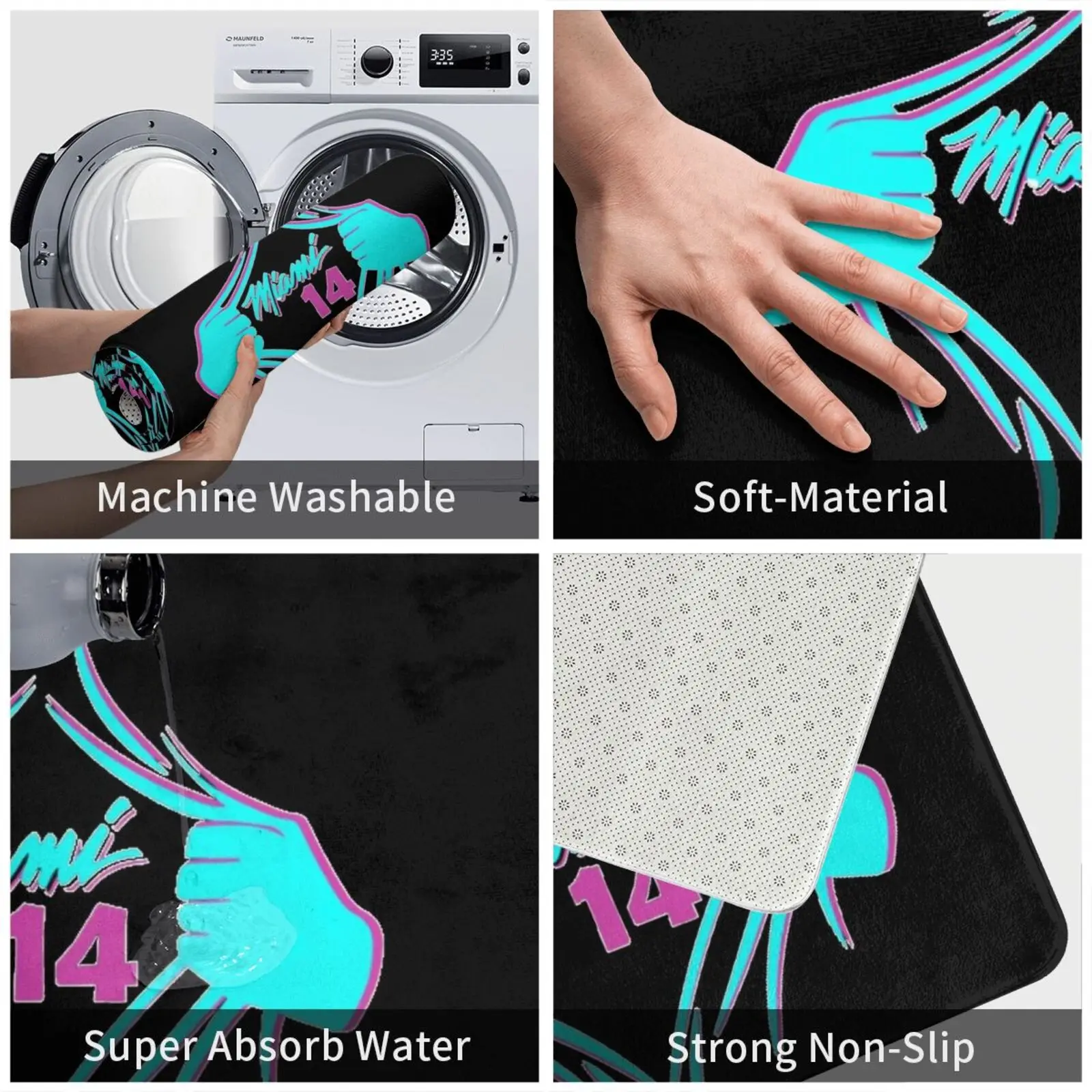 Коврик для баскетбола Майами 14 дюймов Мягкий Нескользящий герро Джимми Батлер