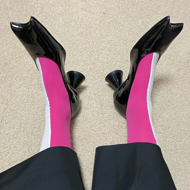 

2021 New Sexy Women Pumps Black High Heel Shoes Woman Strange Heel Prom Dress Shoes Ladies Stiletto Zapatos Mujer