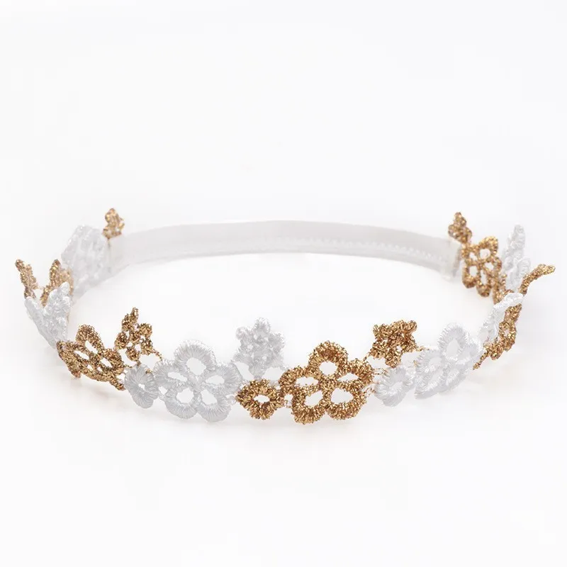 Повязка на голову детская кружевная с цветами 1 шт. | Детская одежда и обувь