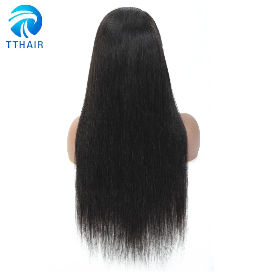 TTHAIR прямые Синтетические волосы на кружеве парик волосы Remy бразильские 13x4 Синтетические волосы на кружеве парик 150 плотность предварительно вырезанные бесклеевой Синтетические волосы на кружеве парики из натуральных волос