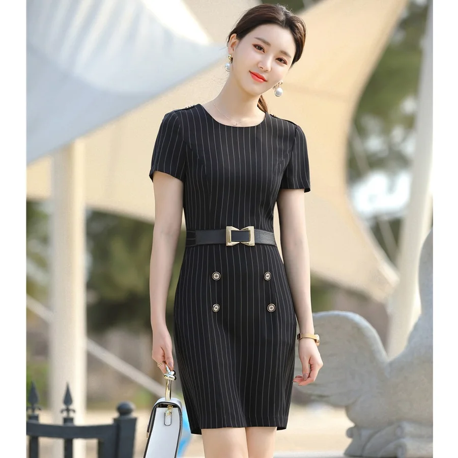 Женские офисные платья с коротким рукавом вечерние OL style новинка 2020 | Женская