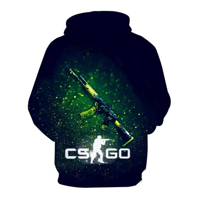 19 осень новая мужская Толстовка забавная игра CS GO 3D печать Толстовка Мужская Уличная толстовка мужская и женская хип-хоп пуловер большой размер Одежда