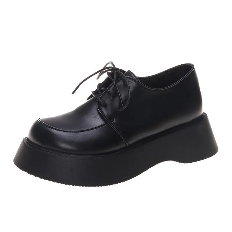 

Autumn Platform Casual Shoes Women Chunky Sneakers Height Increasing Shoes Ladies Thick Bottom Leather Shoes Zapatos Mujer